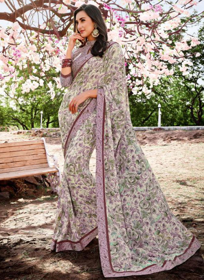 Florence Weightless Designer Casual Wear Lace Bordered Sarees Collection 21101-21110